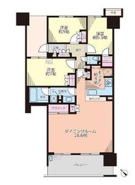 スターコート豊洲 16階 間取り図
