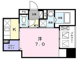 アクシア人形町 801 間取り図