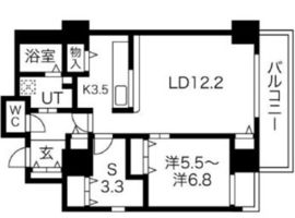 シティコート目黒 2-109 間取り図