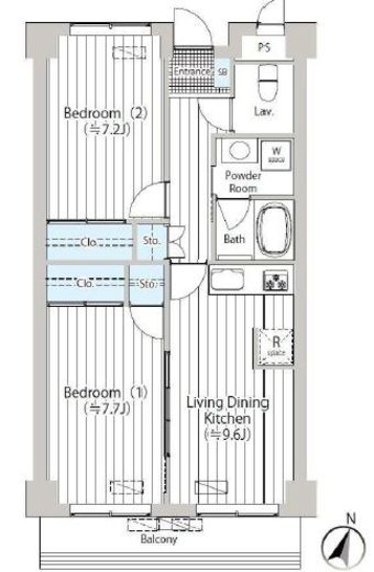 NJKマーキス小石川 302 間取り図
