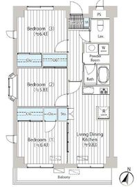 NJKマーキス小石川 401 間取り図
