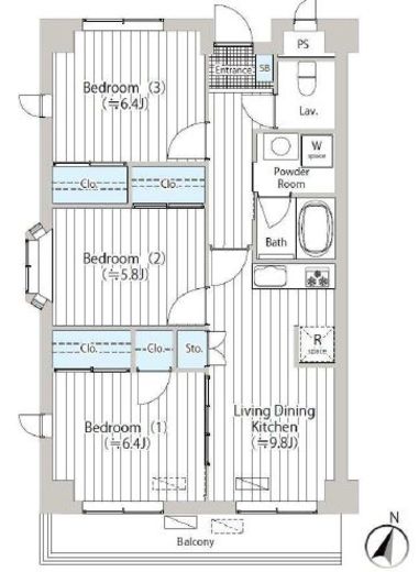 NJKマーキス小石川 501 間取り図