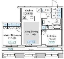 Dマークス西新宿タワー 20階 間取り図