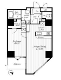 リシェ広尾 7階 間取り図