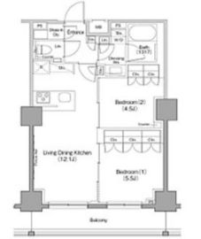 ザ・パークハビオ巣鴨 1013 間取り図