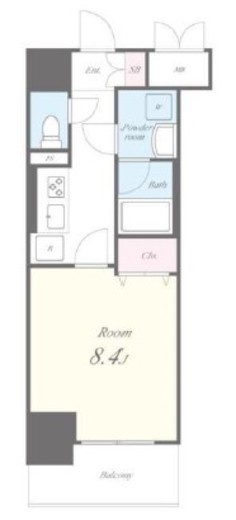 VOLGA BLDG アドグリシーヌ竜泉 802 間取り図