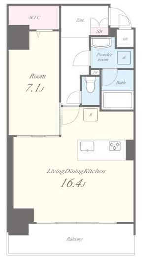 VOLGA BLDG アドグリシーヌ竜泉 401 間取り図
