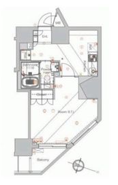 メイクスデザイン西新宿 8階 間取り図