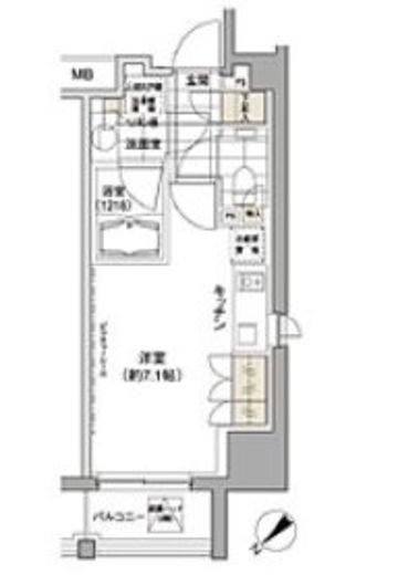 パークハビオ渋谷 407 間取り図