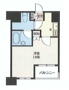 エスティメゾン浅草駒形 1104 間取り図