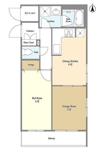 ドゥーエ大鳥居WEST 401 間取り図