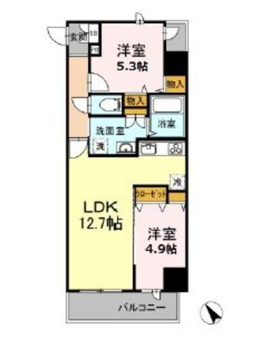 コンシェリア東京入谷ステーションフロント 12階 間取り図