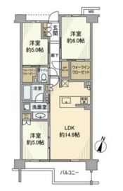 シティハウス下目黒 3階 間取り図