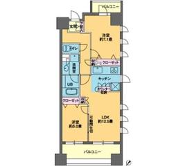 パークキューブ日本橋水天宮 904 間取り図