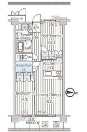 フェールメゾン西大島 411 間取り図