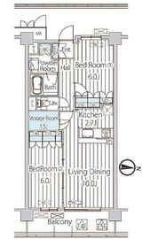 フェールメゾン西大島 411 間取り図