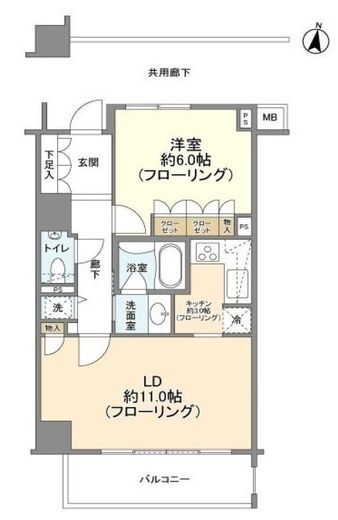 アトラス江戸川アパートメント 7階 間取り図