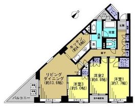 アデニウム武蔵小山 6階 間取り図