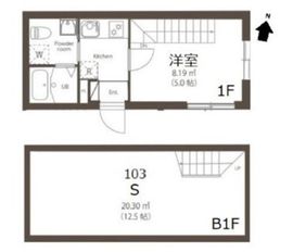 ドムススタイル目黒不動前 103 間取り図