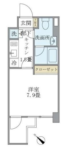 KDXレジデンス門前仲町 405 間取り図