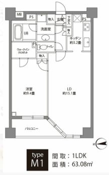 カスタリア高輪 308 間取り図