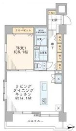 フリーディオ芝公園 6階 間取り図