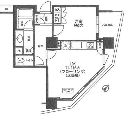 ドレッセ目黒インプレスタワー 7階 間取り図