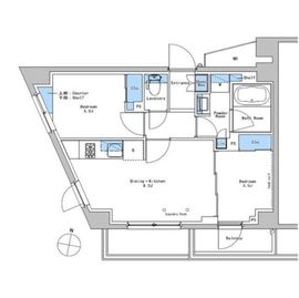 ブラウ戸越銀座テラス 501 間取り図