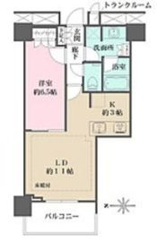 パークハウス清澄白河タワー 6階 間取り図