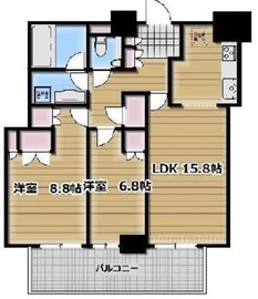 リエトコート武蔵小杉イーストタワー 45階 間取り図