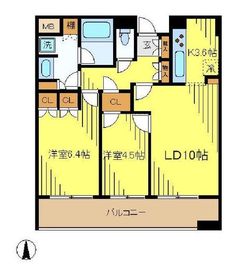 リビオ文京関口シティクロス 5階 間取り図