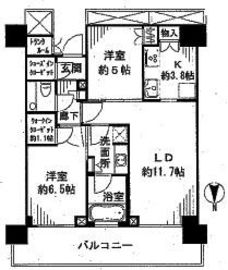 ザ・パークハウス晴海タワーズ ティアロレジデンス 37階 間取り図