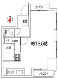 ウィン麻布十番ハラビル 2階 間取り図