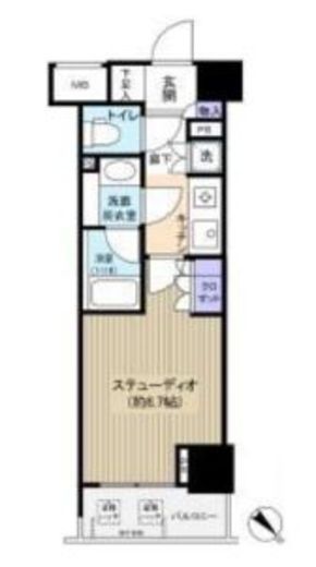 ファミール東京グランリッツ 13階 間取り図