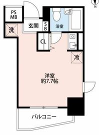 エスコート麻布十番 7階 間取り図