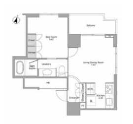 アクシア青山 4階 間取り図