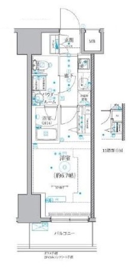 QUALITAS品川南 (クオリタス品川南) 1302 間取り図