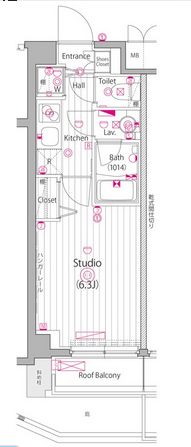 ガーラ・ヒルズ不動前 5階 間取り図