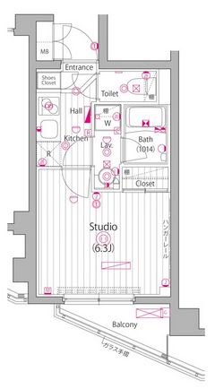 ガーラ・ヒルズ不動前 2階 間取り図