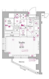 ガーラ・ヒルズ不動前 3階 間取り図