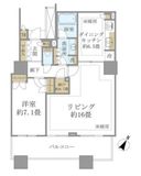 ブリリアマーレ有明 16階 間取り図