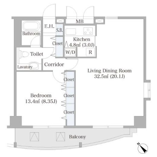 広尾ハイツ 602 間取り図