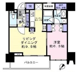 ザ・パークハウス高輪タワー 4階 間取り図