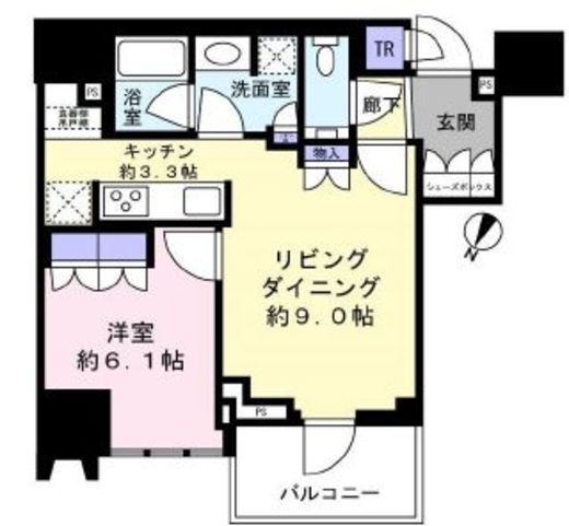 ザ・パークハウス高輪タワー 14階 間取り図