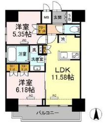 ホウエイコート秋葉原 1302 間取り図