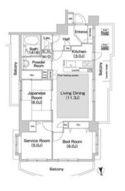 コンフォリア板橋仲宿 208 間取り図