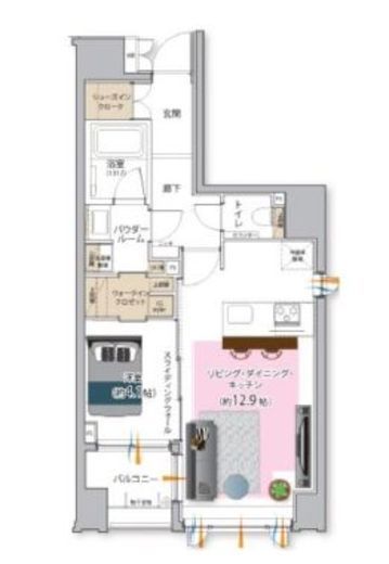 ヴァースクレイシア銀座東 12階 間取り図