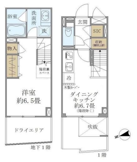 T's SQUARE KAGURAZAKA 103 間取り図