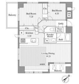 レジディア新川2 903 間取り図