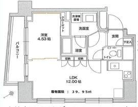 キュスティーヌ18目白学園通り 5階 間取り図